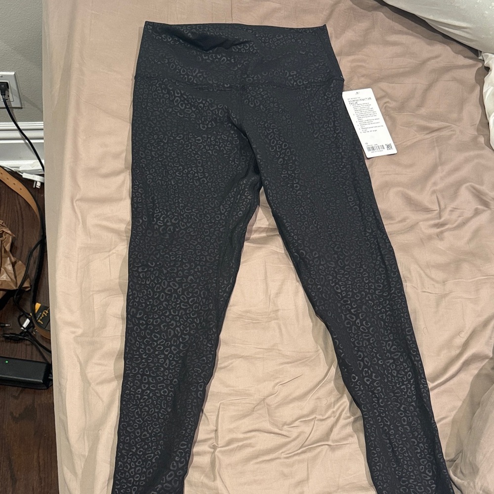 lululemon athletica Black Subtle Leopard Print Leggings